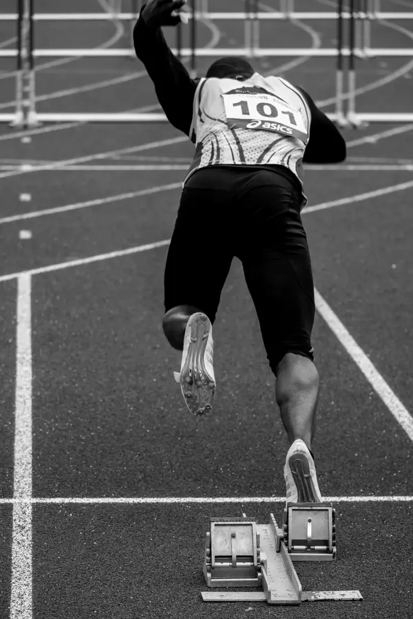 Sprinter im Startblock